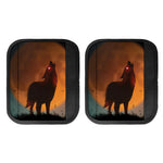 Red Moon Howling Wolf Print Handle Covers