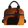 Red Moon Howling Wolf Print Insulated Lunch Bag