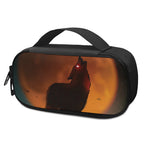 Red Moon Howling Wolf Print Insulin Cooler Travel Case