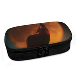Red Moon Howling Wolf Print Insulin Cooler Travel Case