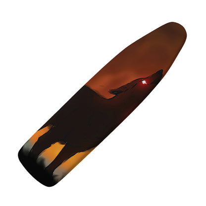 Red Moon Howling Wolf Print Ironing Board Cover