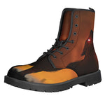 Red Moon Howling Wolf Print Backpack