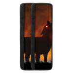 Red Moon Howling Wolf Print Refrigerator Handle Covers