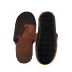 Red Moon Howling Wolf Print Slippers