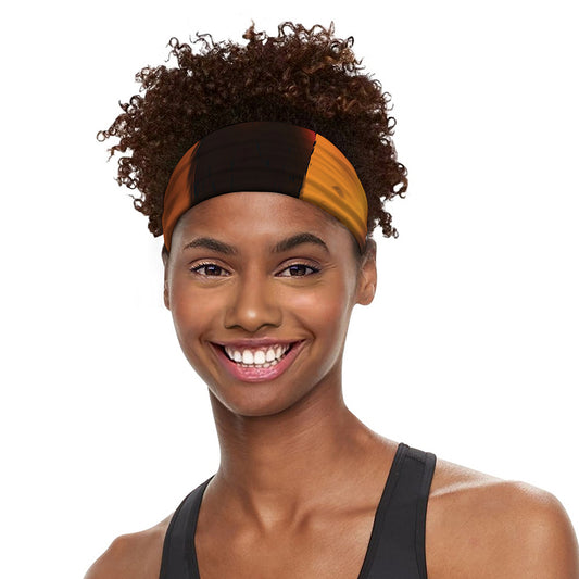 Red Moon Howling Wolf Print Sports Headband