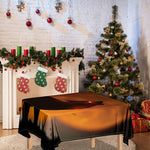 Red Moon Howling Wolf Print Tablecloth