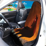 Red Moon Howling Wolf Print Waterproof Car Seat Cover