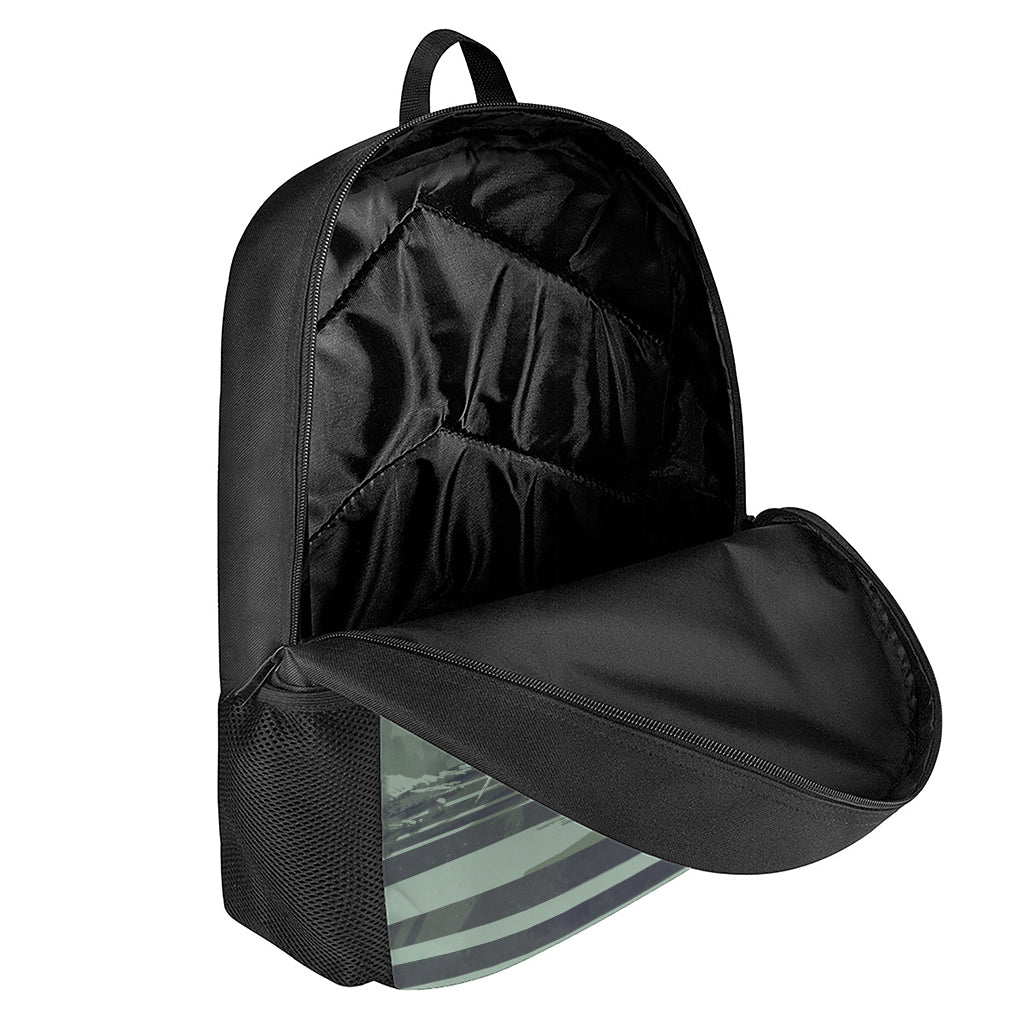 Red Moon Samurai Print 17 Inch Backpack