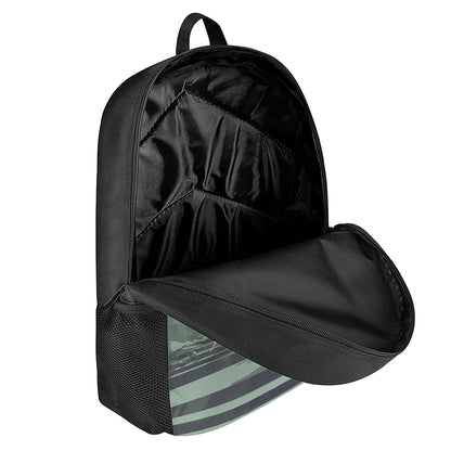 Red Moon Samurai Print 17 Inch Backpack