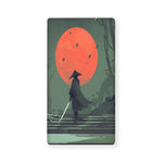 Red Moon Samurai Print Baby Crib Sheet