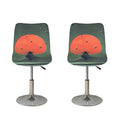Red Moon Samurai Print Bar Stool Covers