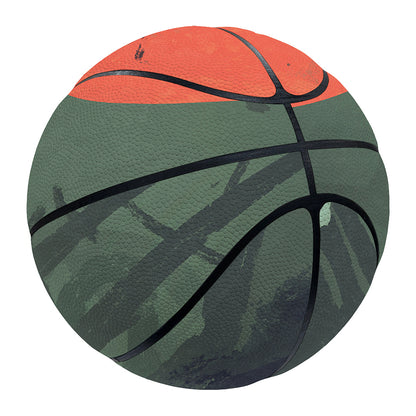 Red Moon Samurai Print Basketball