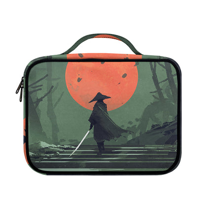 Red Moon Samurai Print Briefcase Bible Bag