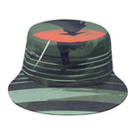 Red Moon Samurai Print Bucket Hat