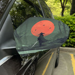 Red Moon Samurai Print Car Side Mirror Covers