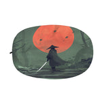 Red Moon Samurai Print Car Side Mirror Covers