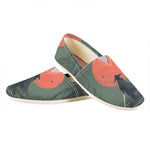 Red Moon Samurai Print Casual Shoes