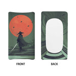 Red Moon Samurai Print Changing Pad Cover