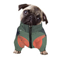 Red Moon Samurai Print Dog Zip Up Jacket
