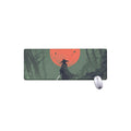 Red Moon Samurai Print Extended Mouse Pad