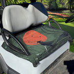 Red Moon Samurai Print Golf Cart Seat Cover