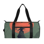 Red Moon Samurai Print Gym Bag