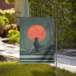Red Moon Samurai Print House Flag