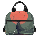 Red Moon Samurai Print Insulated Lunch Bag