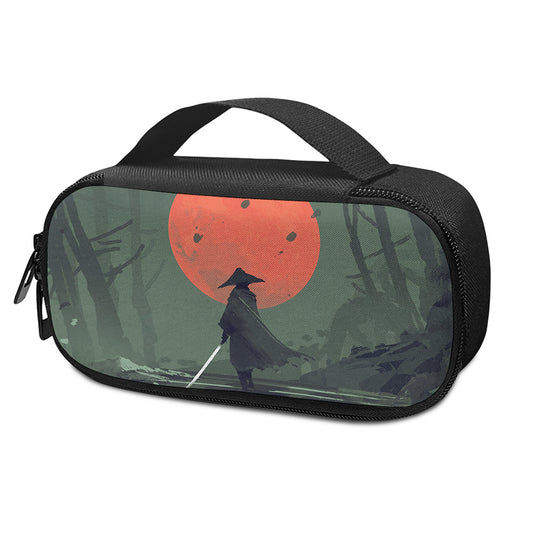 Red Moon Samurai Print Insulin Cooler Travel Case