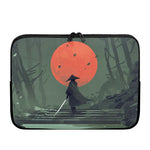 Red Moon Samurai Print Laptop Sleeve