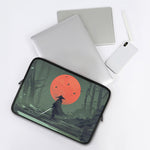 Red Moon Samurai Print Laptop Sleeve