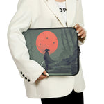 Red Moon Samurai Print Laptop Sleeve