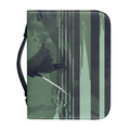 Red Moon Samurai Print Leather Bible Cover