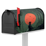 Red Moon Samurai Print Mailbox Cover