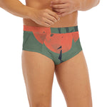 Red Moon Samurai Print Men's Briefs