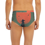 Red Moon Samurai Print Men's Briefs