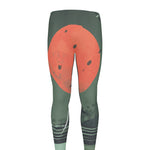 Red Moon Samurai Print Men's leggings