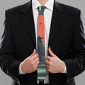 Red Moon Samurai Print Necktie