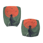 Red Moon Samurai Print Office Chair Cover