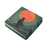 Red Moon Samurai Print Outdoor Seat Cushion Cover