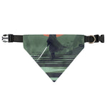 Red Moon Samurai Print Over The Collar Dog Bandana