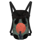 Red Moon Samurai Print Pet Carrier Backpack