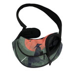 Red Moon Samurai Print Pet Sling Carrier