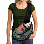 Red Moon Samurai Print Pet Sling Carrier