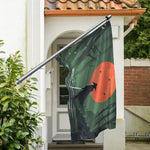 Red Moon Samurai Print Polyester Flag
