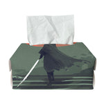 Red Moon Samurai Print Rectangle Tissue Box Cover