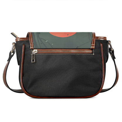 Red Moon Samurai Print Saddle Bag