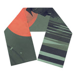 Red Moon Samurai Print Scarf