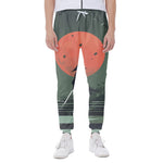 Red Moon Samurai Print Scuba Joggers