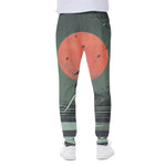 Red Moon Samurai Print Scuba Joggers